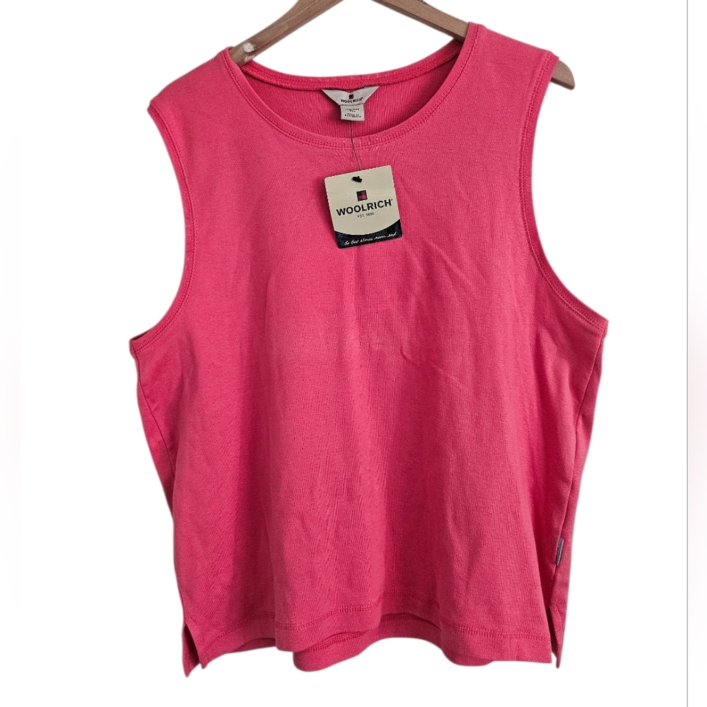 NWT Woolrich Salmon Pink 100% Cotton Tank Top, Size 2XL